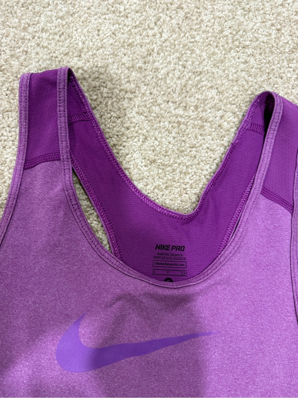 Nike Purple Performance Racerback Tank - Picture 3 of 4